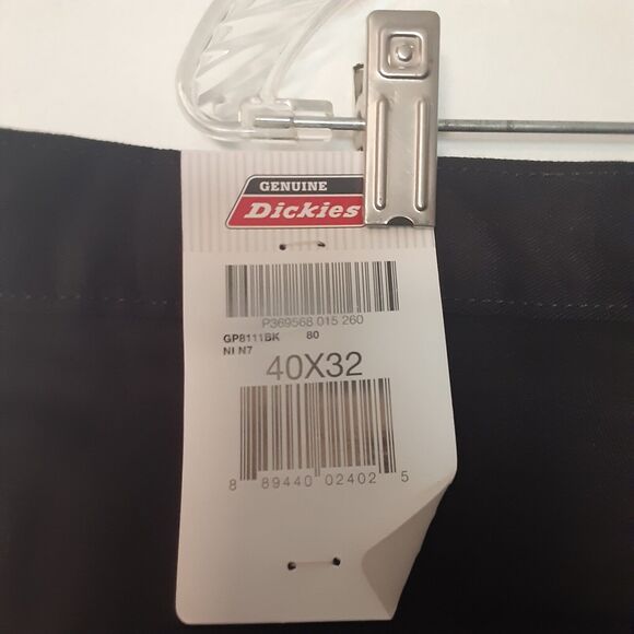 Dickies Twill Work Pants Mens 40X32 Black Flex Workwear Slim Fit Straight EUC - Picture 6 of 10